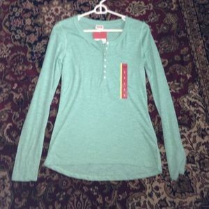 Solid colored long sleeve button down