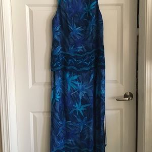 Blue floral dress