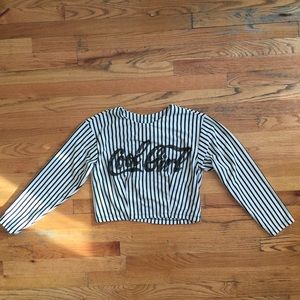 Striped "Cool Girl" Crop Top