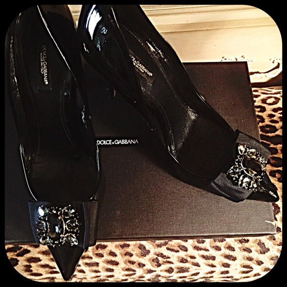 Stunning Dolce & Gabbana black patent heels - Picture 2 of 4