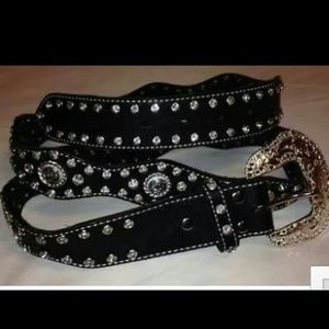 Nocona western rhinestone belt xl