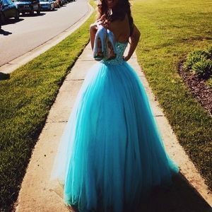 Blue prom dress