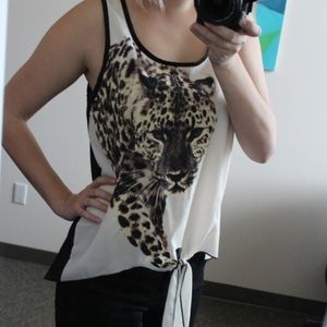 High low Leopard Top