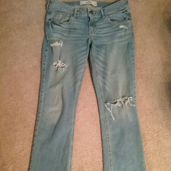 Hollister Distressed Boot Cut Jeans