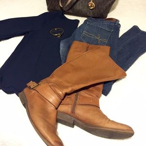 Nine West Cognac Boots