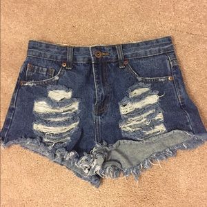 Forever 21 high waisted jean shorts