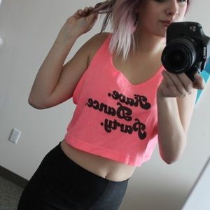 NWOT Neon Raver Crop top