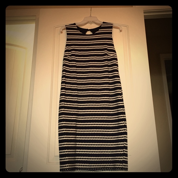 Eight Sixty Carolyn Stripe Maternity Dress Navy M