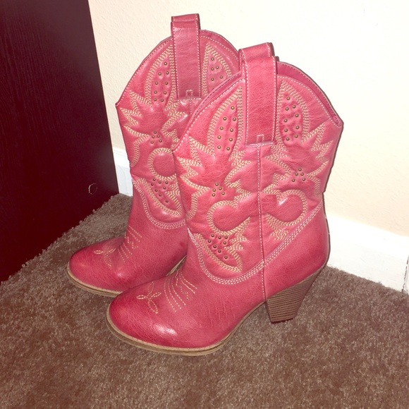 Red cowboy boots