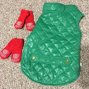 Dog jacket and boot set