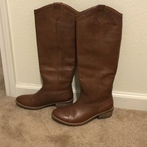Franco Fortini tall brown leather riding boots