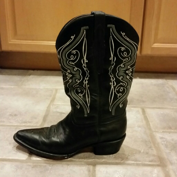 Jack Daniels No7 Brand Black leather boots