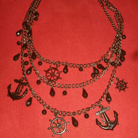 Hot Topic Jewelry - Rockabilly Hot topic punk anchor necklace pinup