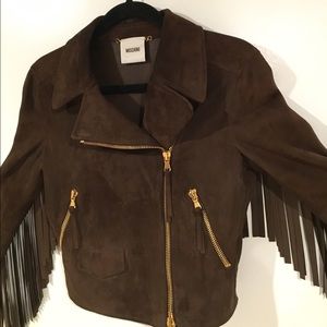 Moschino Runway Suede Fringe Jacket