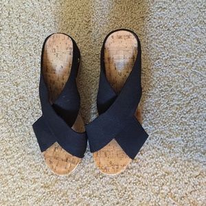 Cork wedge shoes
