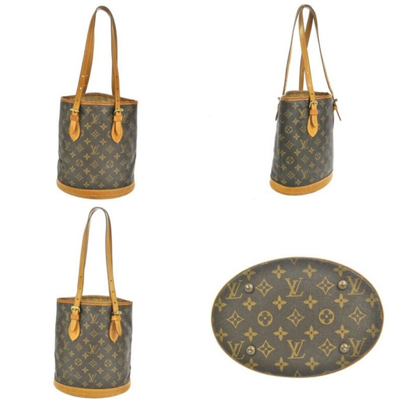 AUTHENTIC LOUIS VUITTON BUCKET PM SHOULDER BAG