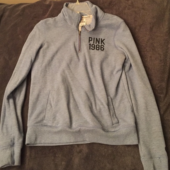 blue Victoria's Secret half-zip