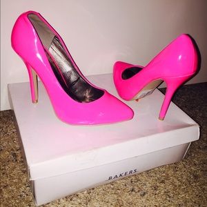 Neon Pink Patent Leather Pumps
