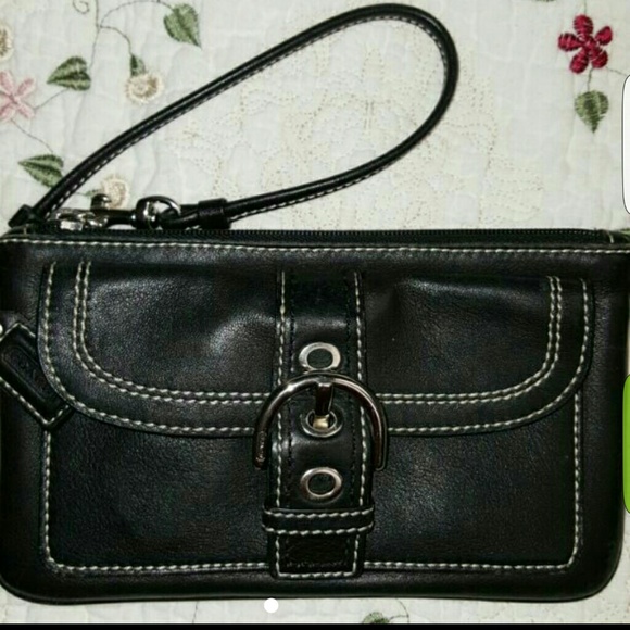 Coach Black Wristlet