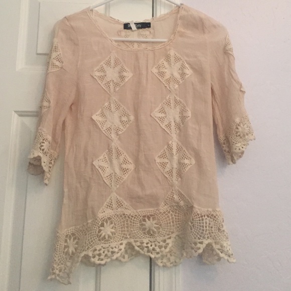 Cream lacy blouse