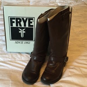 Girls Frye Veronica Slouch Brown Boots