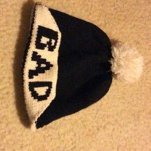 Black and white warm beanie