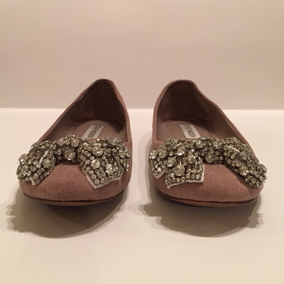 Steve Madden Shoes - Steve Madden Nude Rhinestone Bow Flats Size 6.5 Steve Madden Shoes - Steve Madden Nude Rhinestone Bow Flats Size 6.5