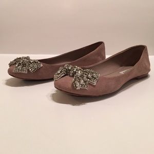 Steve Madden Shoes - Steve Madden Nude Rhinestone Bow Flats Size 6.5 Steve Madden Shoes - Steve Madden Nude Rhinestone Bow Flats Size 6.5