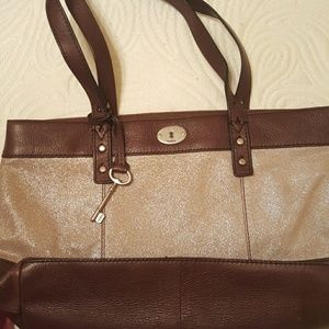 Brown/ Gold fossil Purse