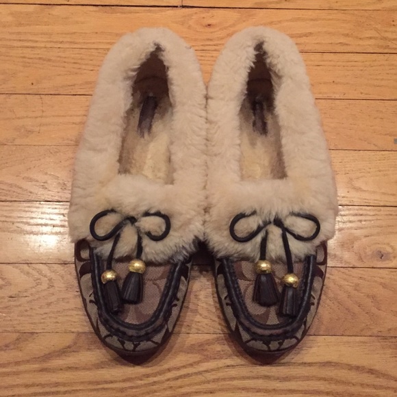 Fuzzy Coach Moccasins