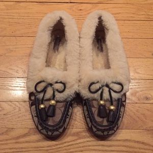 Fuzzy Coach Moccasins