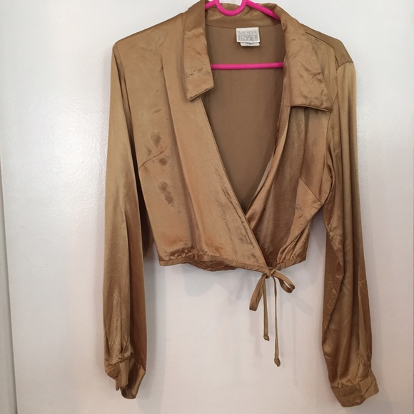 Vintage Gold Wrap Top
