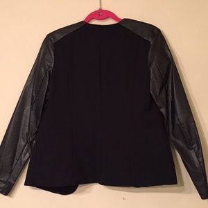 H&M Jackets & Coats - H&M Black Ponte Blazer w Faux Leather Sleeves H&M Jackets & Coats - H&M Black Ponte Blazer w Faux Leather Sleeves