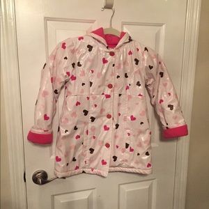 Adorable child raincoat with thick fleece lining