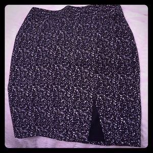 Black and white Express tweed pencil skirt size 2