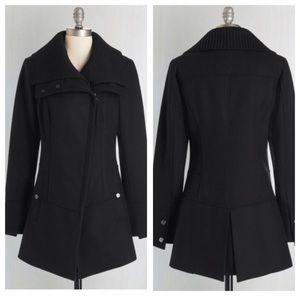 Diagonal Alley Coat in Black