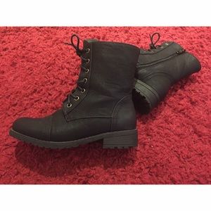 Leather Combat Boots