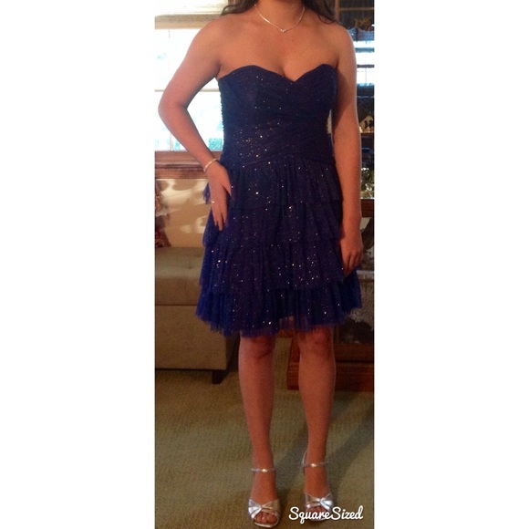 Royal blue sparkle party dress