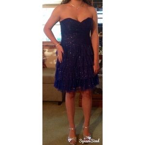 Royal blue sparkle party dress