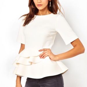 IN SEARCH OF!!! Asos scalloped peplum top!!