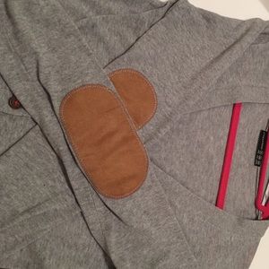 Primark Sweaters - Long Gray Cardigan with Faux Suede Elbow Patches Primark Sweaters - Long Gray Cardigan with Faux Suede Elbow Patches