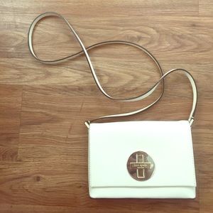 Sally Newbury Lane Saffiano Crossbody in Cement