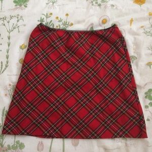 plaid mini skirt