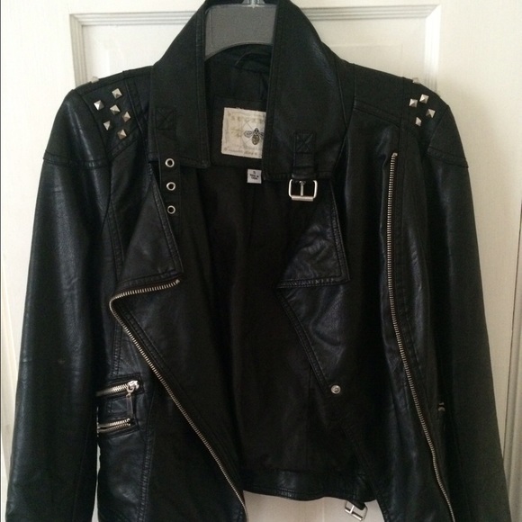 Studded Black Leather Jacket