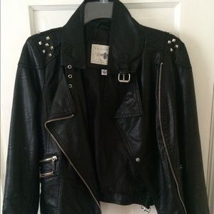 Studded Black Leather Jacket