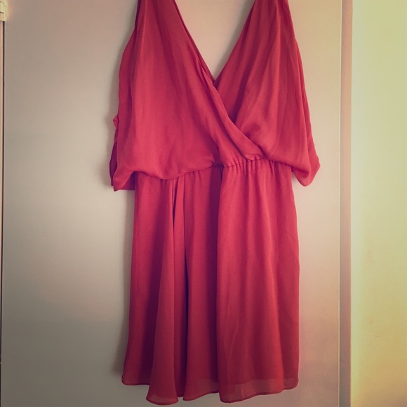 Haute hippie silk coral dress
