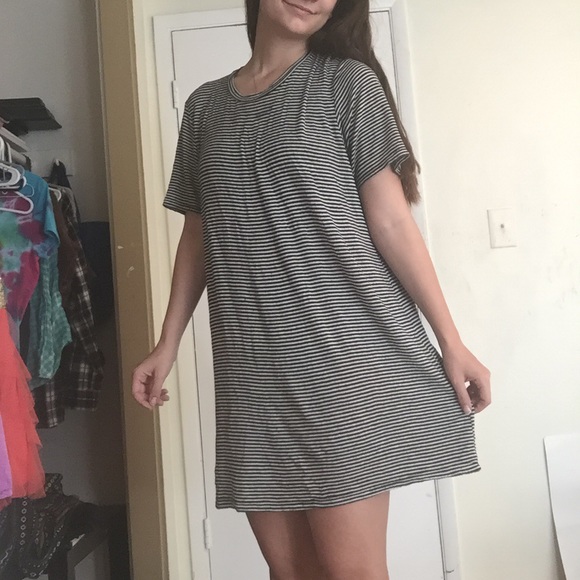 Brandy Melville black and white striped dress