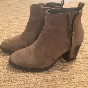 Grey Faux Suede Booties