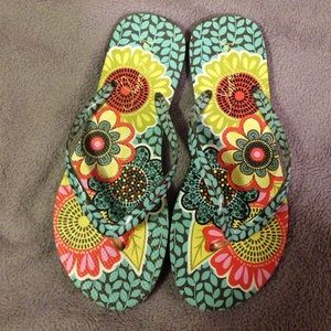 Vera Bradley flip flops.