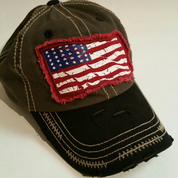 Kbethos/affliction american flag baseball hat